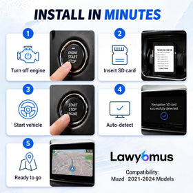 Offline maps interface from Lawyomus TD2K66EZ1B on Mazda screen