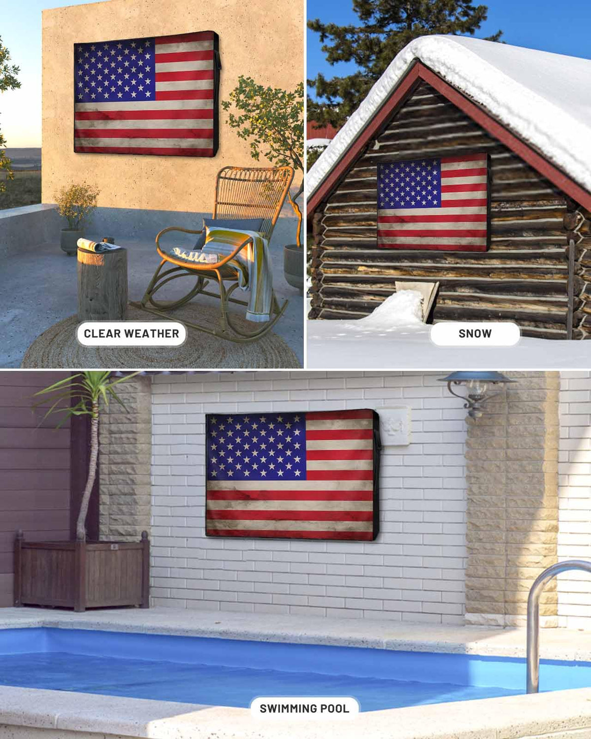 LBCASA cover on a 52–55 inch TV for clear size and fit comparison