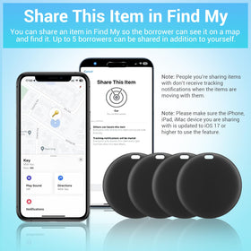 Compact LBPRT air tracker tag attaches to wallets and bags