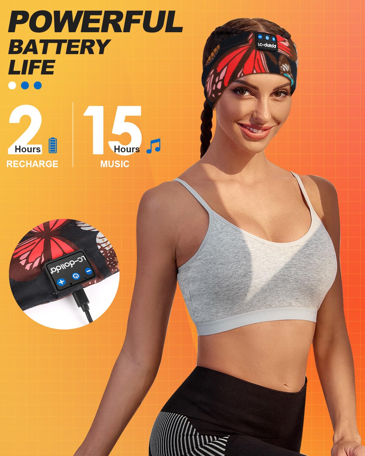LC-dolida comfortable soft material breathable headband for all-day wear