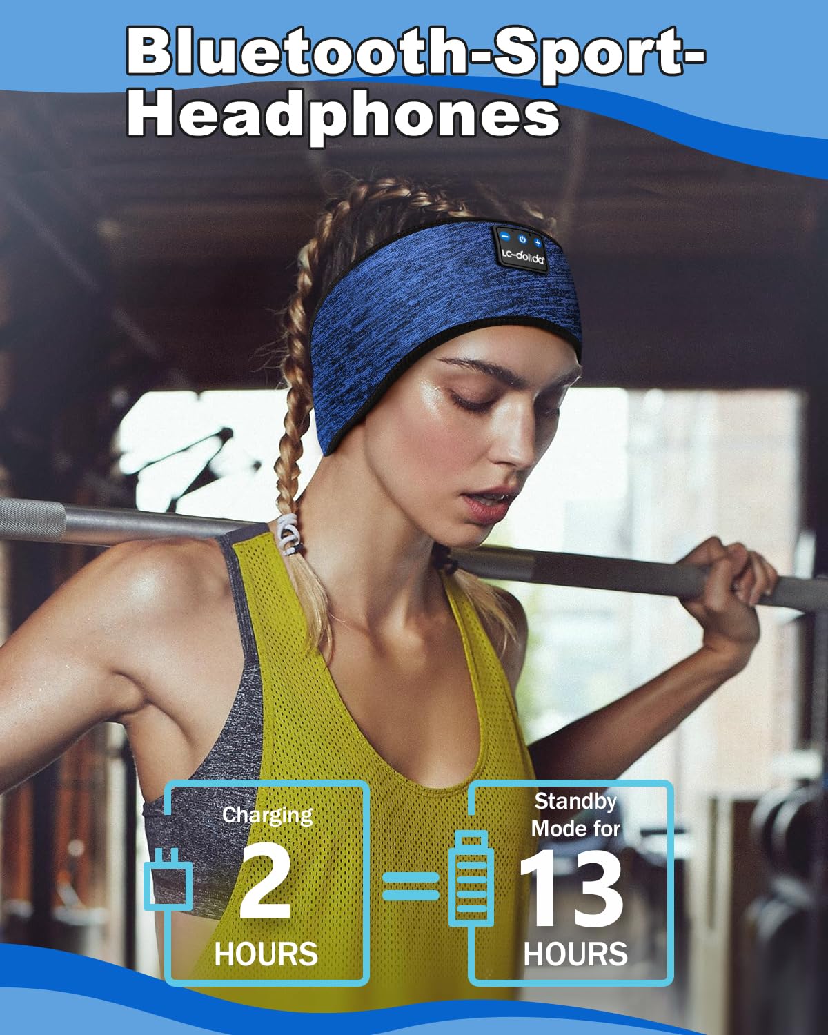 LC-dolida comfortable-fit headband ready for workouts.