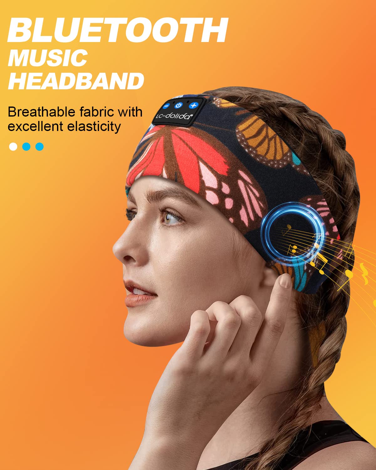 LC-dolida headband microphone enables handsfree calls during workouts