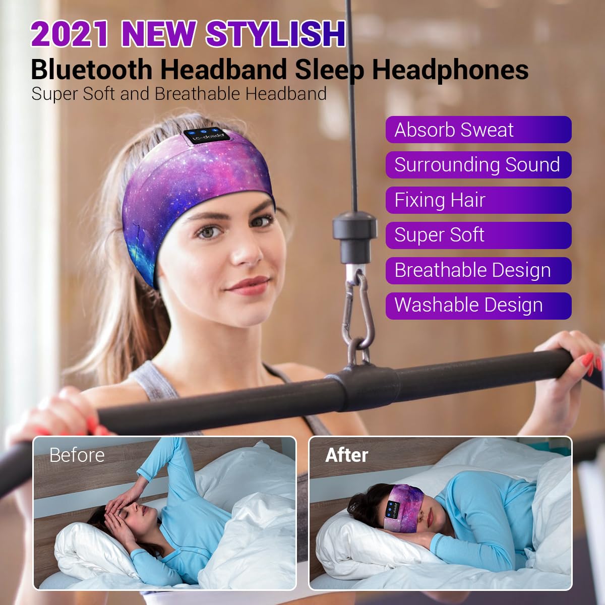 LC-dolida sleep headband maintains a stable Bluetooth connection for clear sound