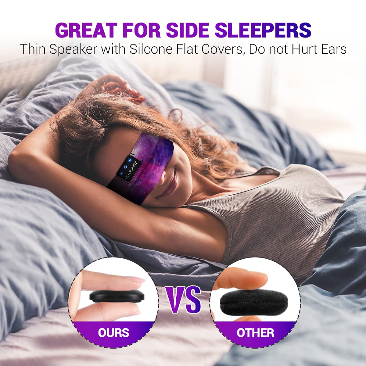 LC-dolida sleep headband with microphone for hands-free calls during workouts