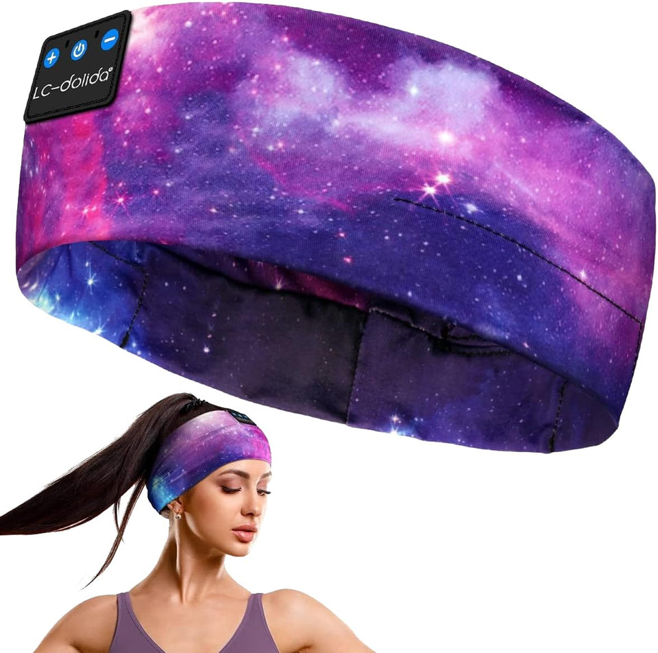 LC-dolida sleep headband with thin speakers for comfortable wireless audio