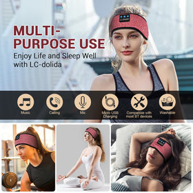LC-dolida Sleep Headband travel-friendly design fits in any bag