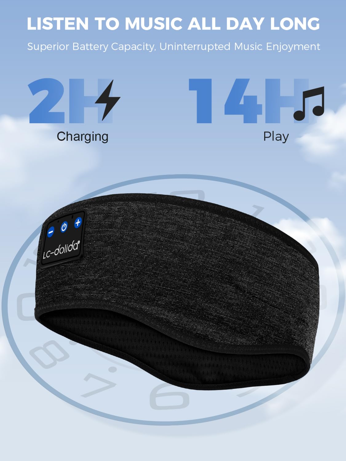 LC-dolida Sleep Headband washable design keeps it clean and reusable.
