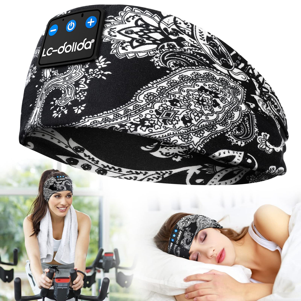 LC-dolida sleep headphones with 3-in-1 design for comfortable all-night listening.