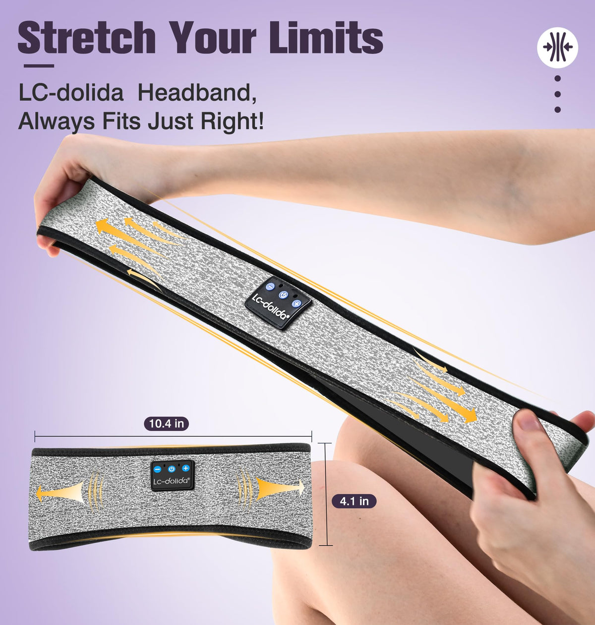 LC-dolida Sleep Headphones reflective band boosts night visibility during walks