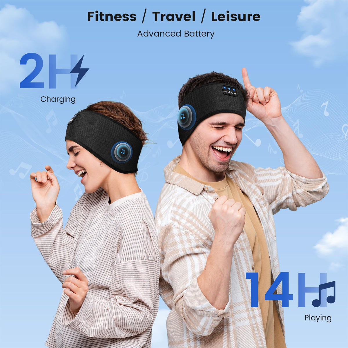 LC-dolida Sleep Headphones portable design ideal for travel
