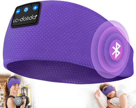 LC-dolida Sleep Headphones sleep mask integration blocks light for better rest.
