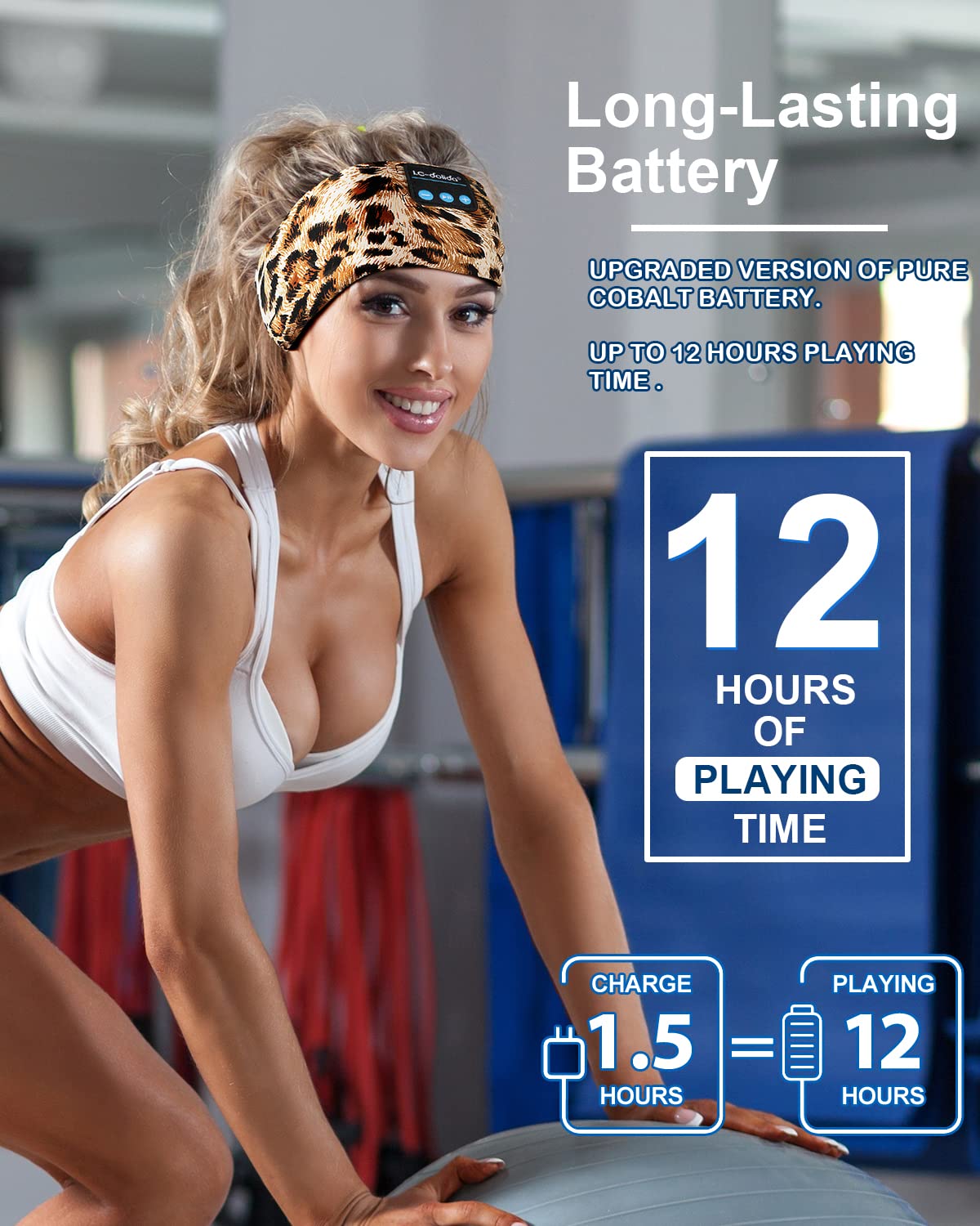 LC-dolida sleep headphones with ultra-thin 0.25" speakers for side sleepers