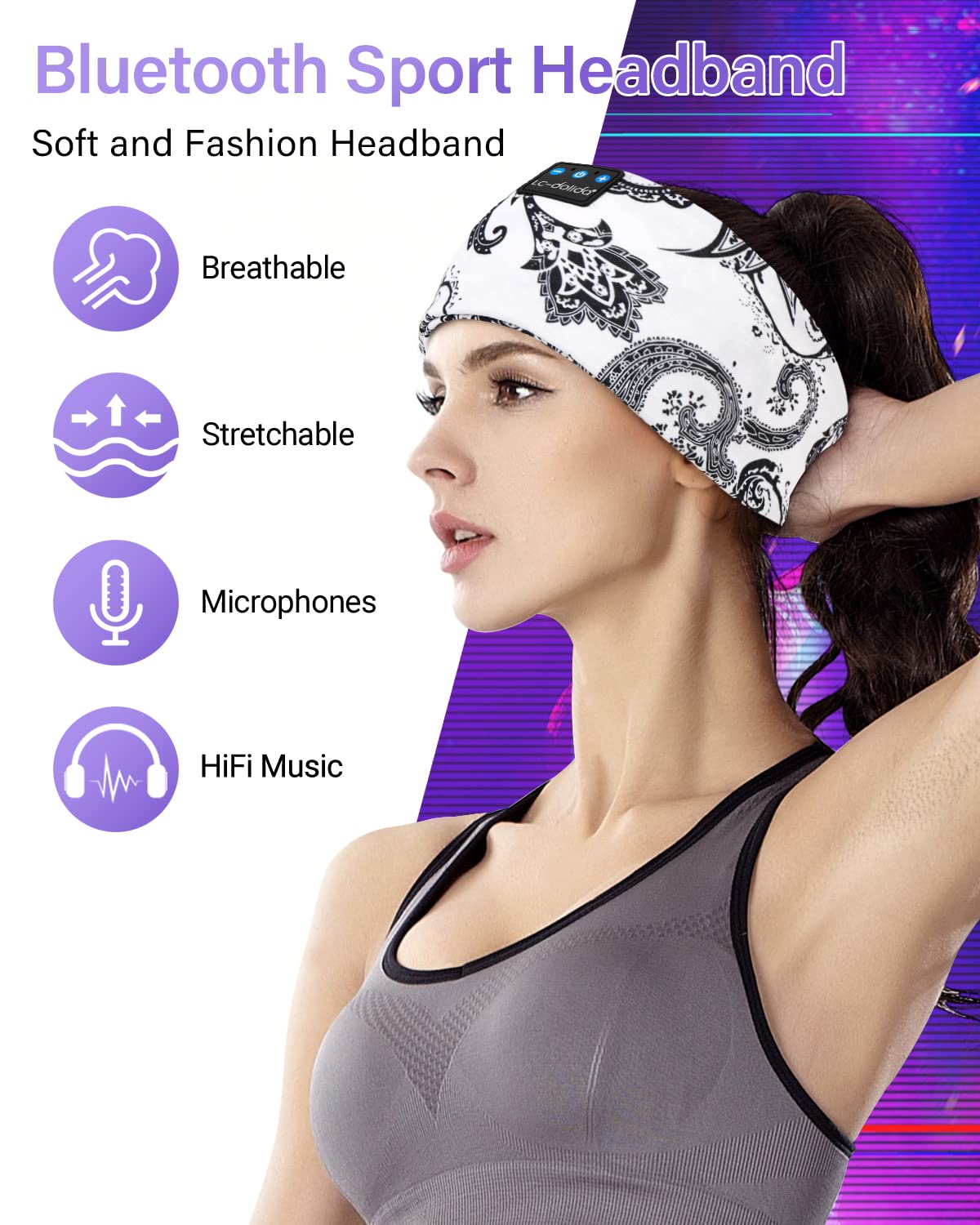 LC-dolida sleep headphones washable band demonstrating easy care and hygiene