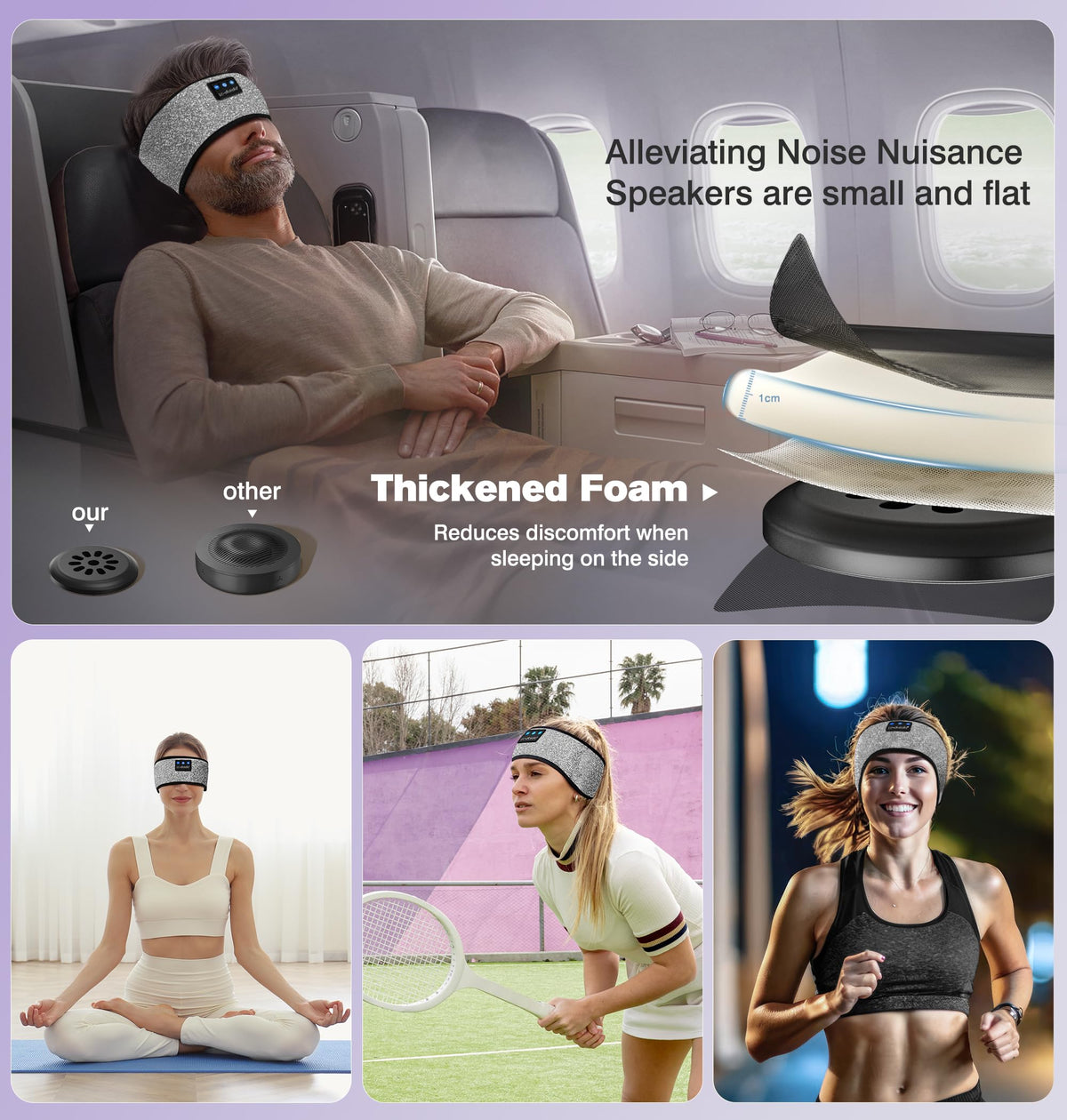 LC-dolida Sleep Headphones washable design makes cleaning easy