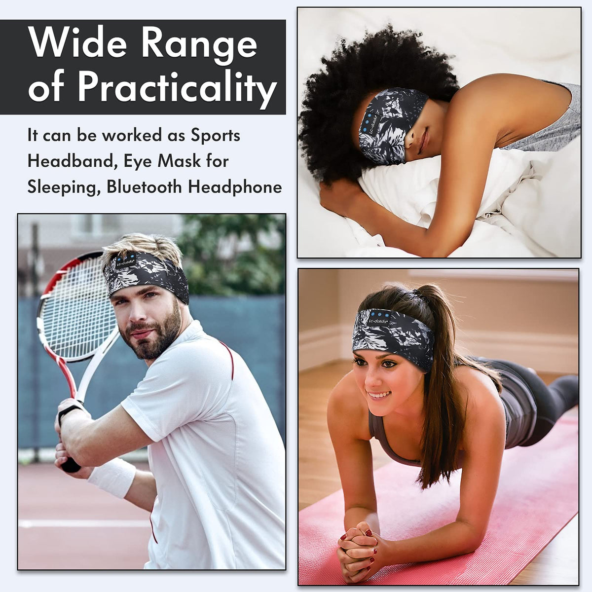 LC-dolida wireless microphone integrated into headband for hands-free calls