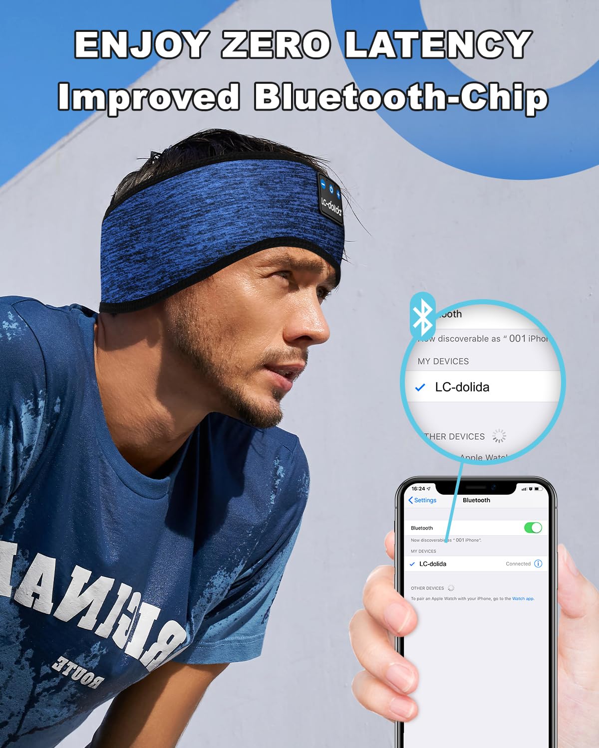 LC-dolida washable breathable headband keeps skin cool during rest.