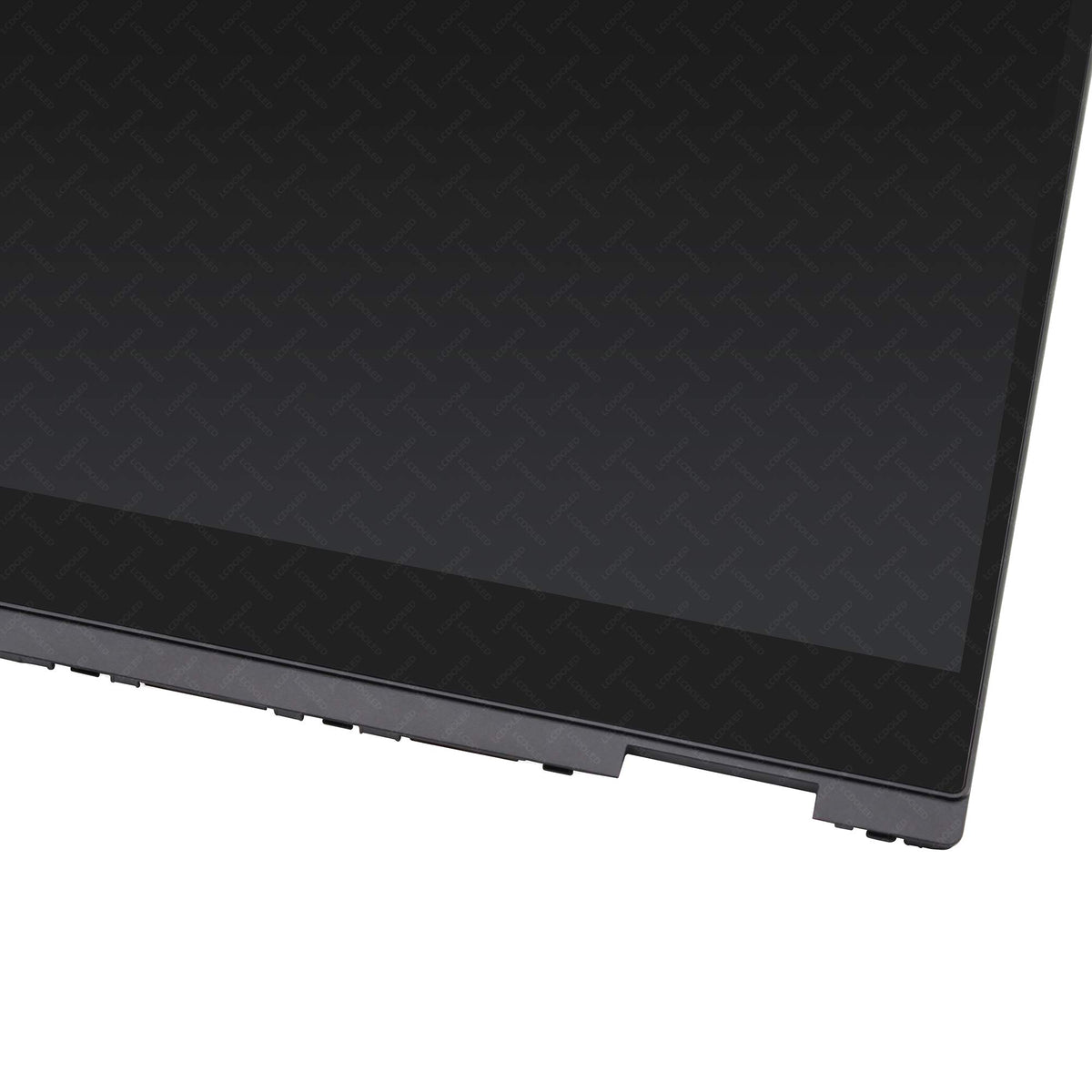 LCDOLED scale comparison beside laptop showing correct 14-inch fit and simplified install benefit