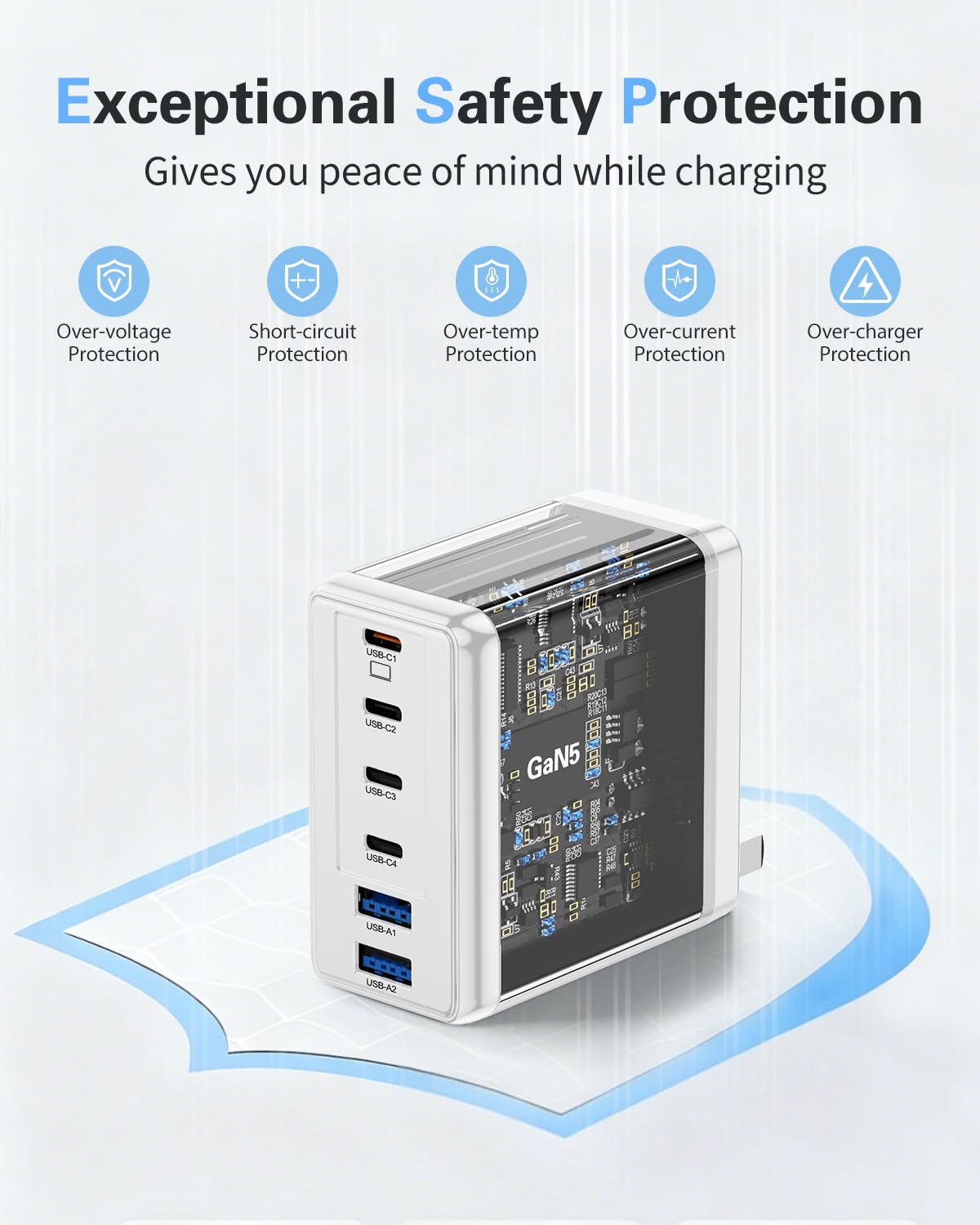 Lcssio inside a travel bag demonstrating organized charging on trips