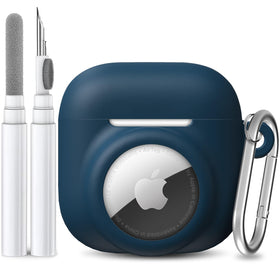 LDSXAY 2in1 silicone case for AirPods 4 and AirTag slot keeps devices organized.