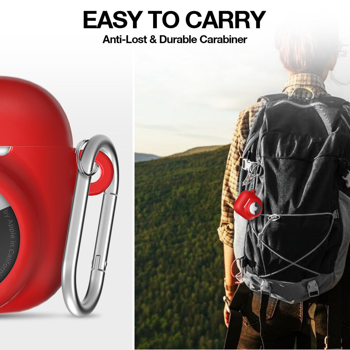 LDSXAY case includes carabiner for hands-free carry