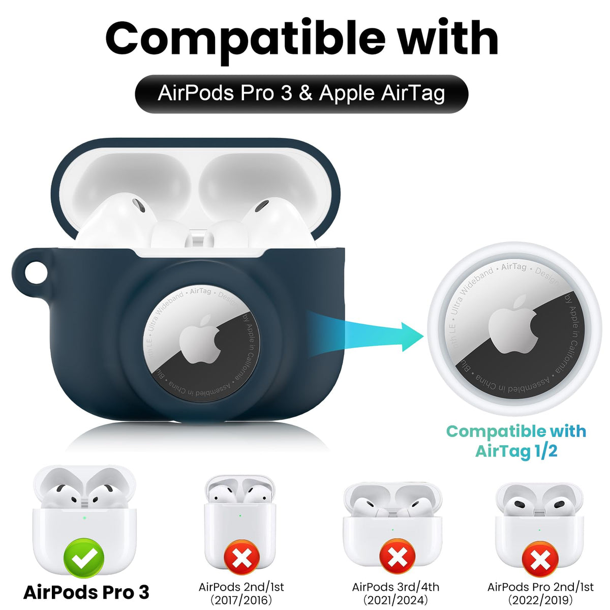LDSXAY AirTag slot inside view enabling tracking of your device