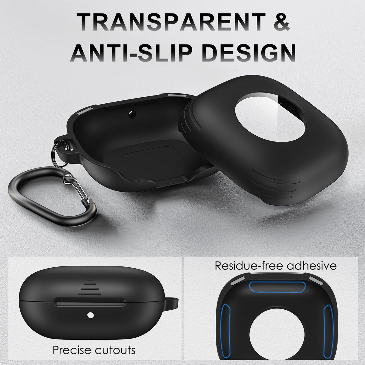 LDSXAY Powerbeats Fit transparent anti-slip case keeps earbuds secure.
