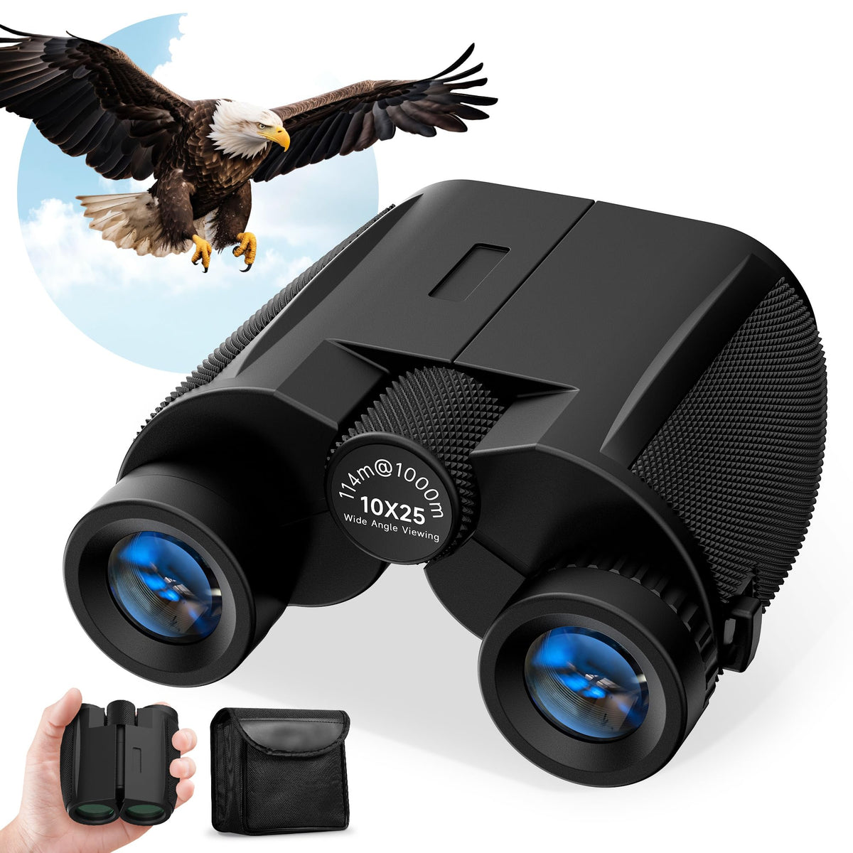 Leacco 10x25 binoculars compact design for travel and everyday observation.