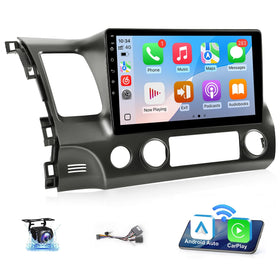 Leadfan 10.1-inch HD touchscreen installed in Honda Civic for intuitive control
