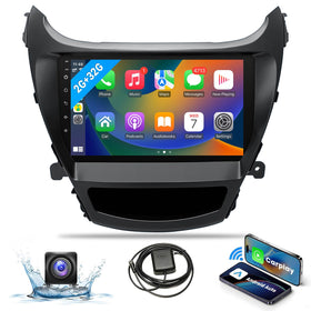 Leadfan 2+32G Android stereo on a 9-inch display for Hyundai Elantra, plug-and-play setup.