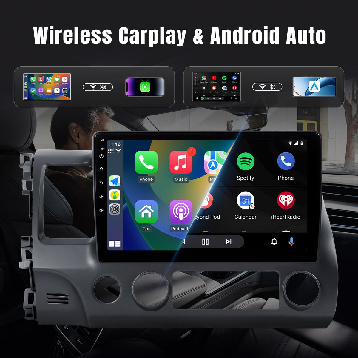 Leadfan Android Auto compatibility for Civic supports maps and music on the go.