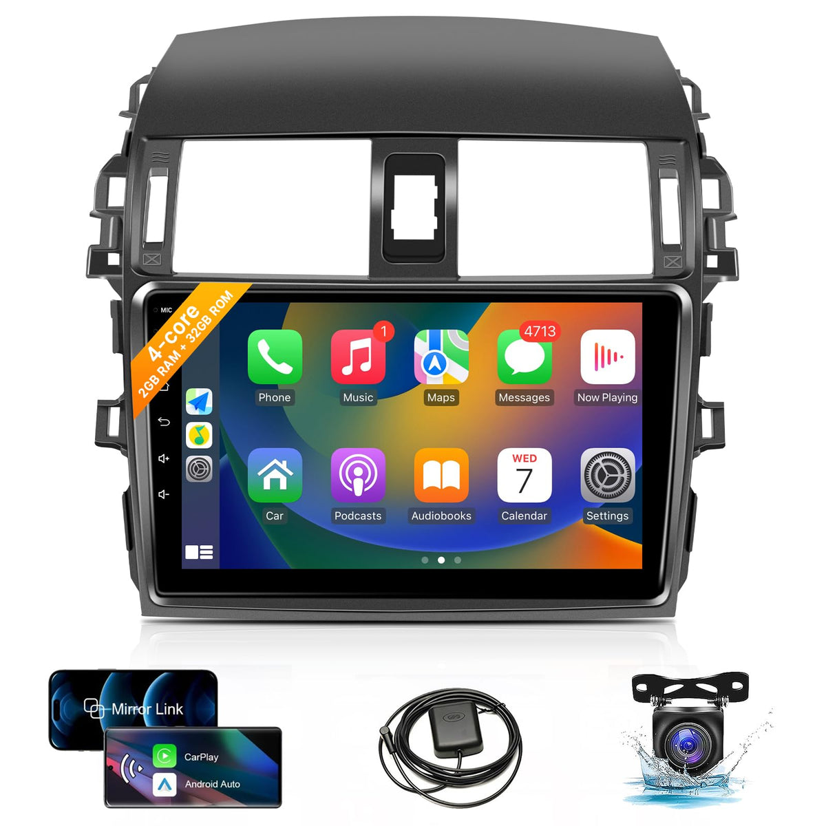 Leadfan Android car radio for Toyota Corolla 2009-2013 with 9-inch display
