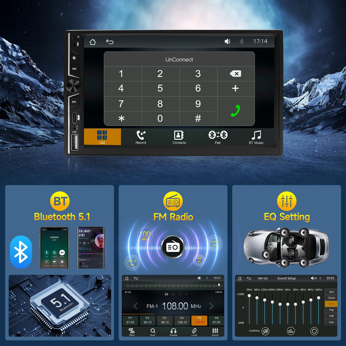 Leadfan wireless CarPlay and Android Auto connection enabling hands-free navigation.