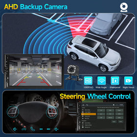 Leadfan backup camera 170-degree wide view improves rear visibility for safer reversing.