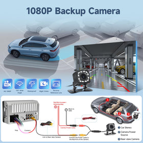 Leadfan paired with backup camera, automatic reverse view for parking