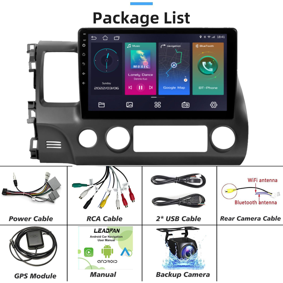 Leadfan Bluetooth FM radio delivers hands-free calls and music.