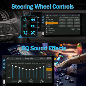Leadfan Bluetooth car radio with FM radio and clear hands-free calls.