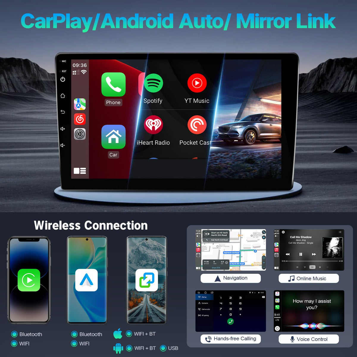 Leadfan built-in GPS and WiFi provide maps and online app access on the go