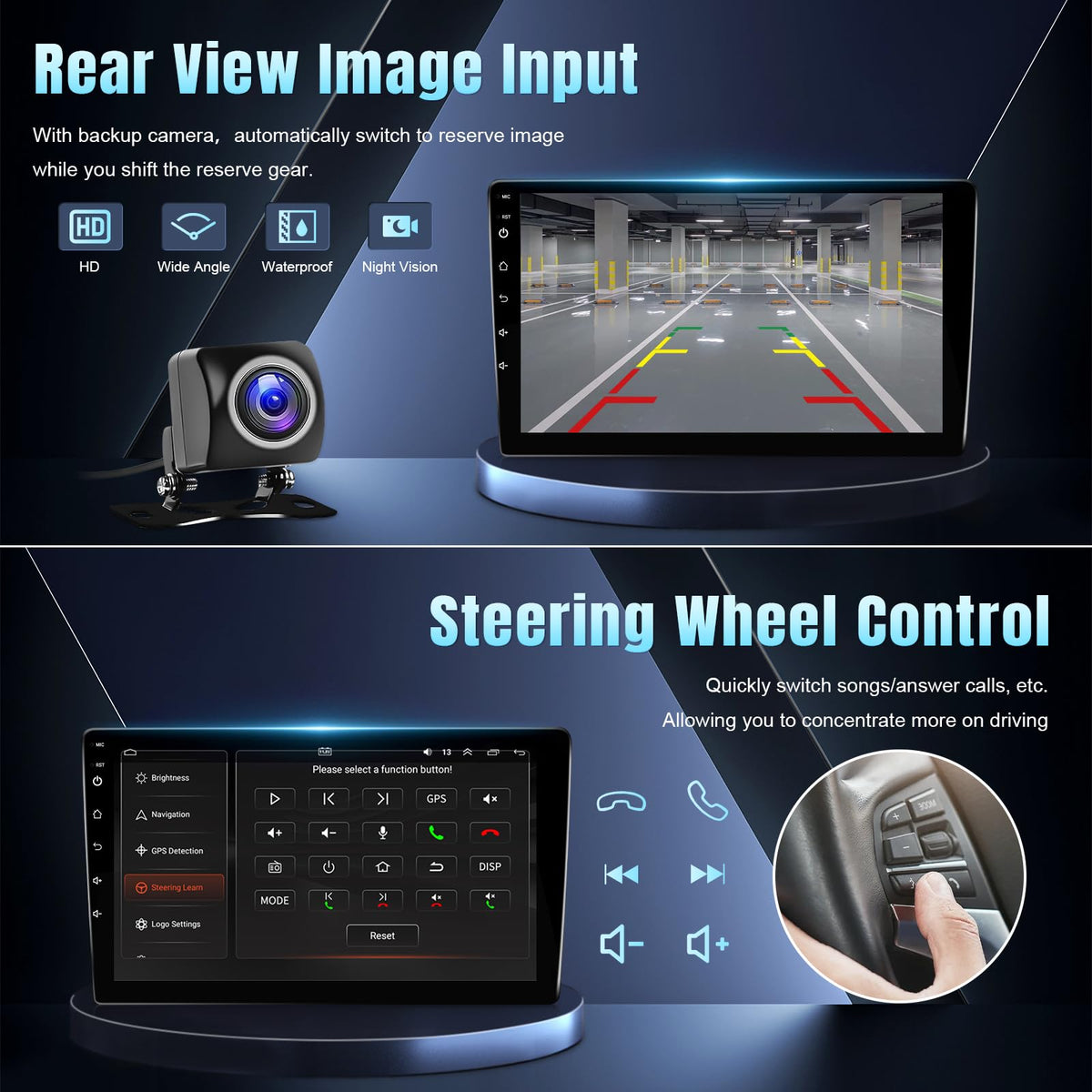 Leadfan 1080P backup camera boosts rear visibility at night