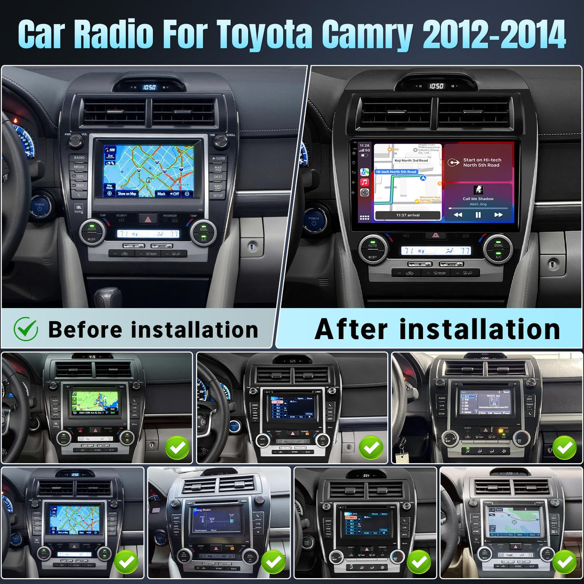 Leadfan Camry JBL console integration for clean factory-like fit