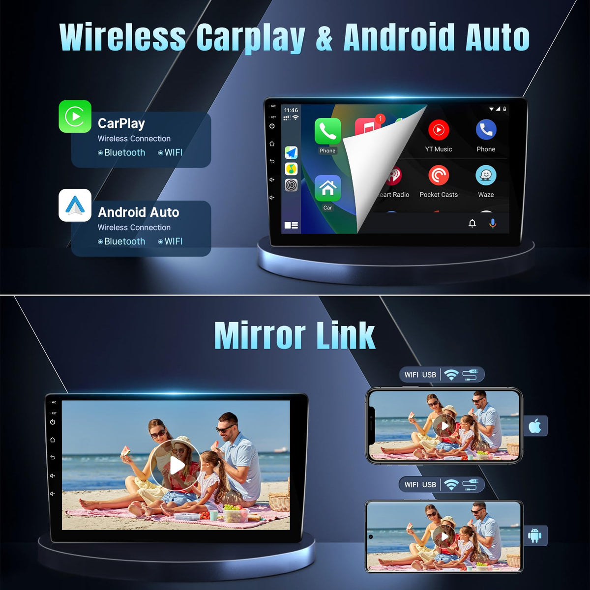 Leadfan wireless CarPlay image enables hands-free calls and easy navigation