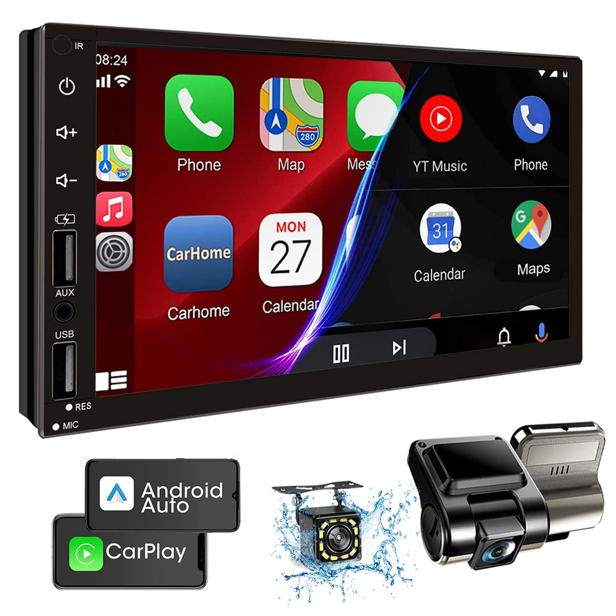 Leadfan dash cam and backup camera mounted in rear for safer reversing.