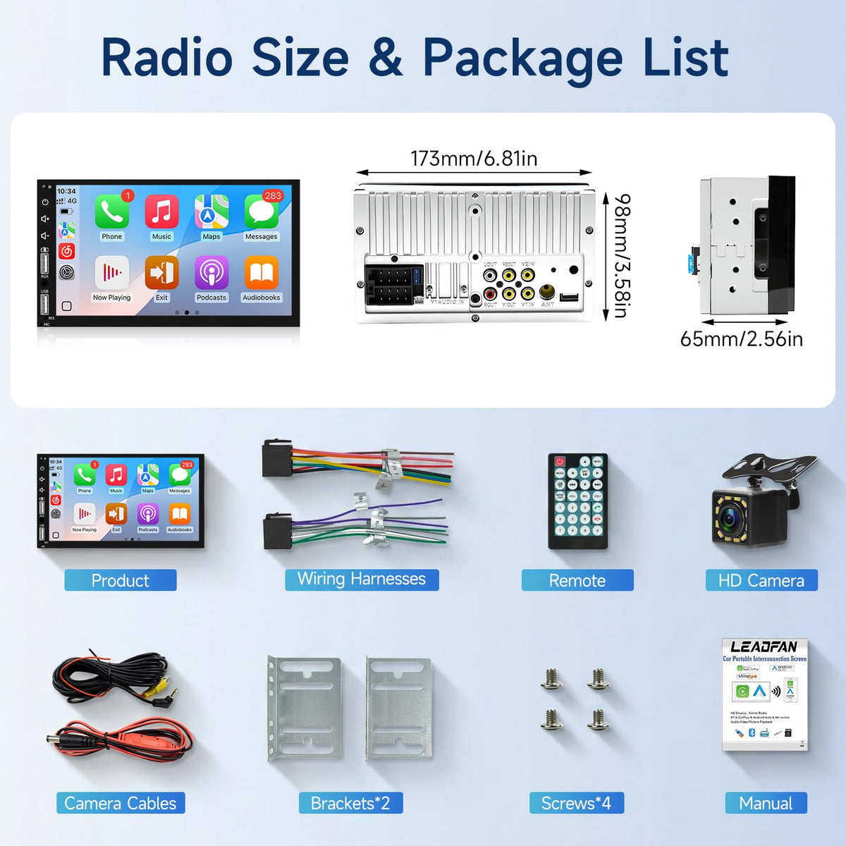Leadfan remote and harness components for quick setup and control