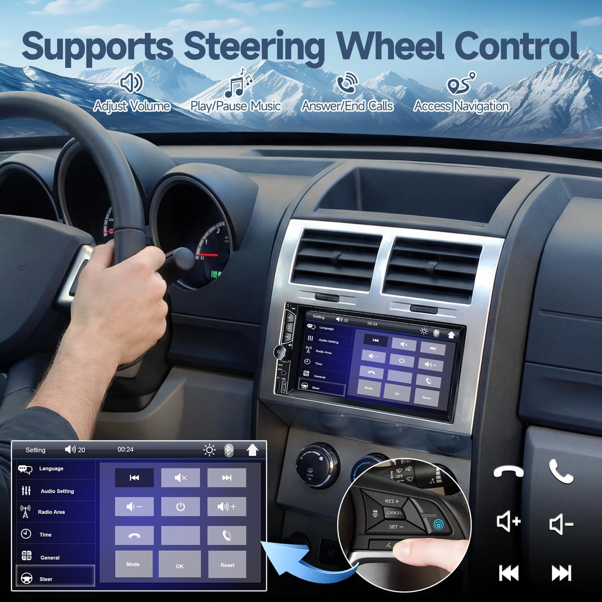 Leadfan remote control and wiring harness, convenient operation and setup