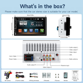 Leadfan unit beside ruler showing exact double-din size, assures fit