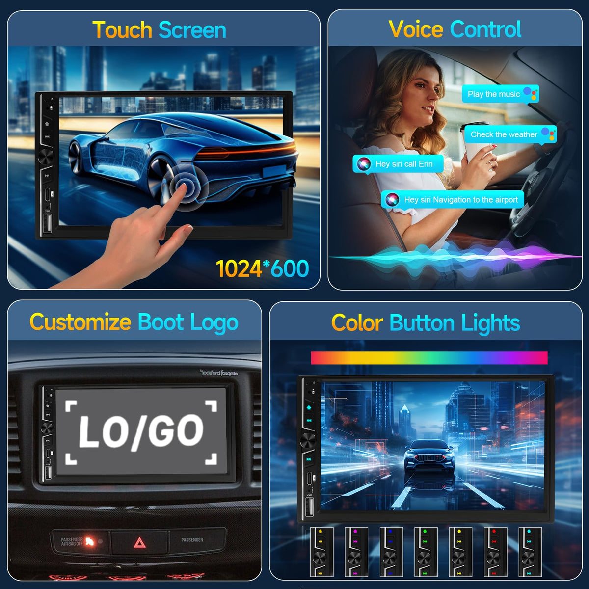 Leadfan steering wheel control compatibility enables quick volume and track changes while driving.