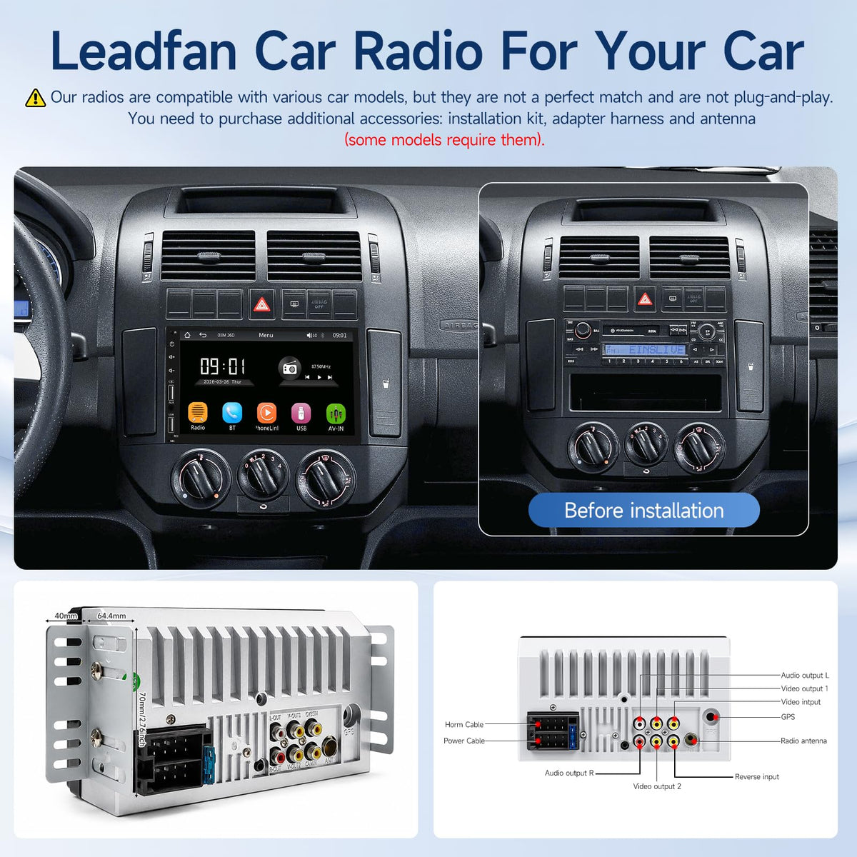 Leadfan touchscreen close-up demonstrating responsive touch controls
