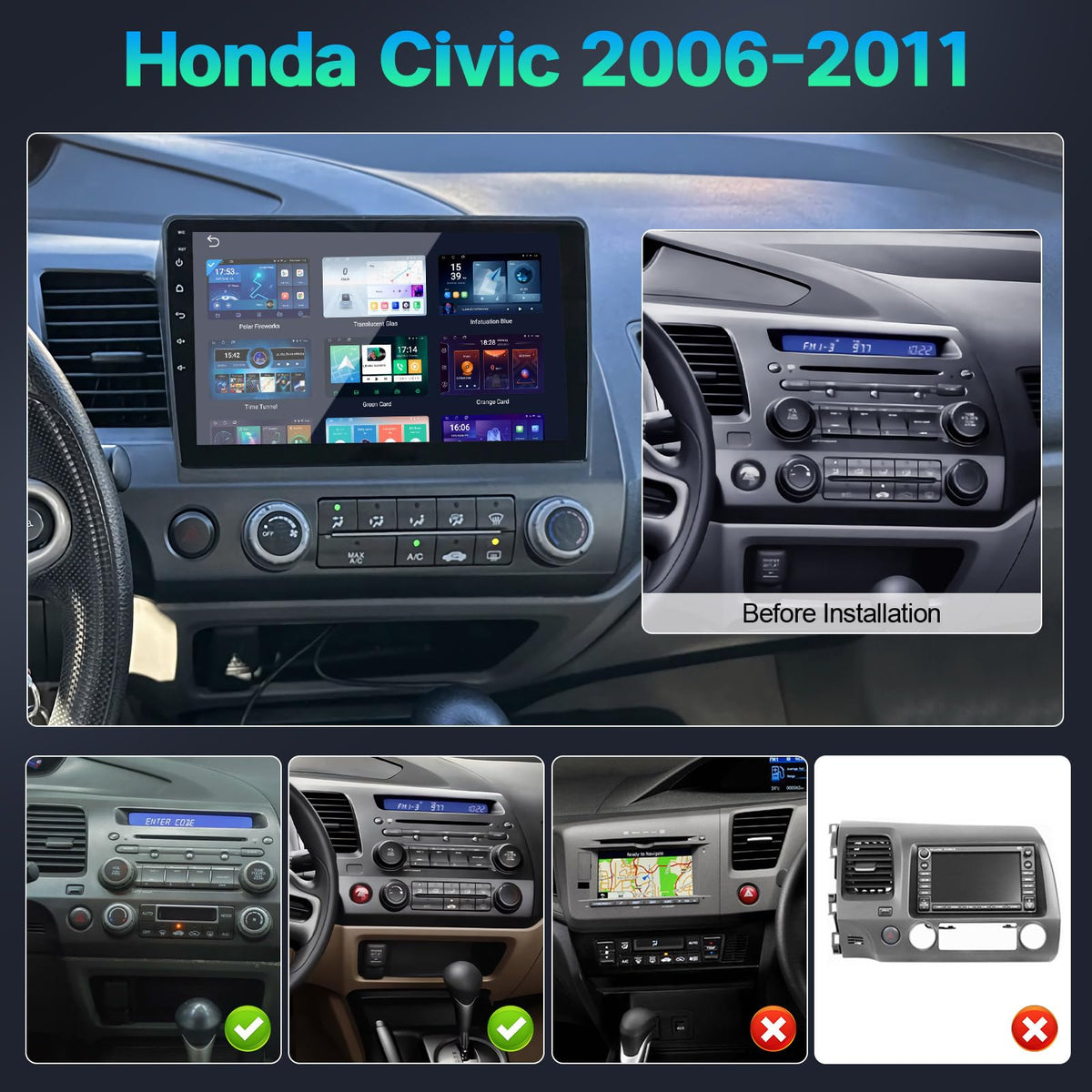 Leadfan wireless CarPlay and Android Auto enable hands-free connectivity in the Civic