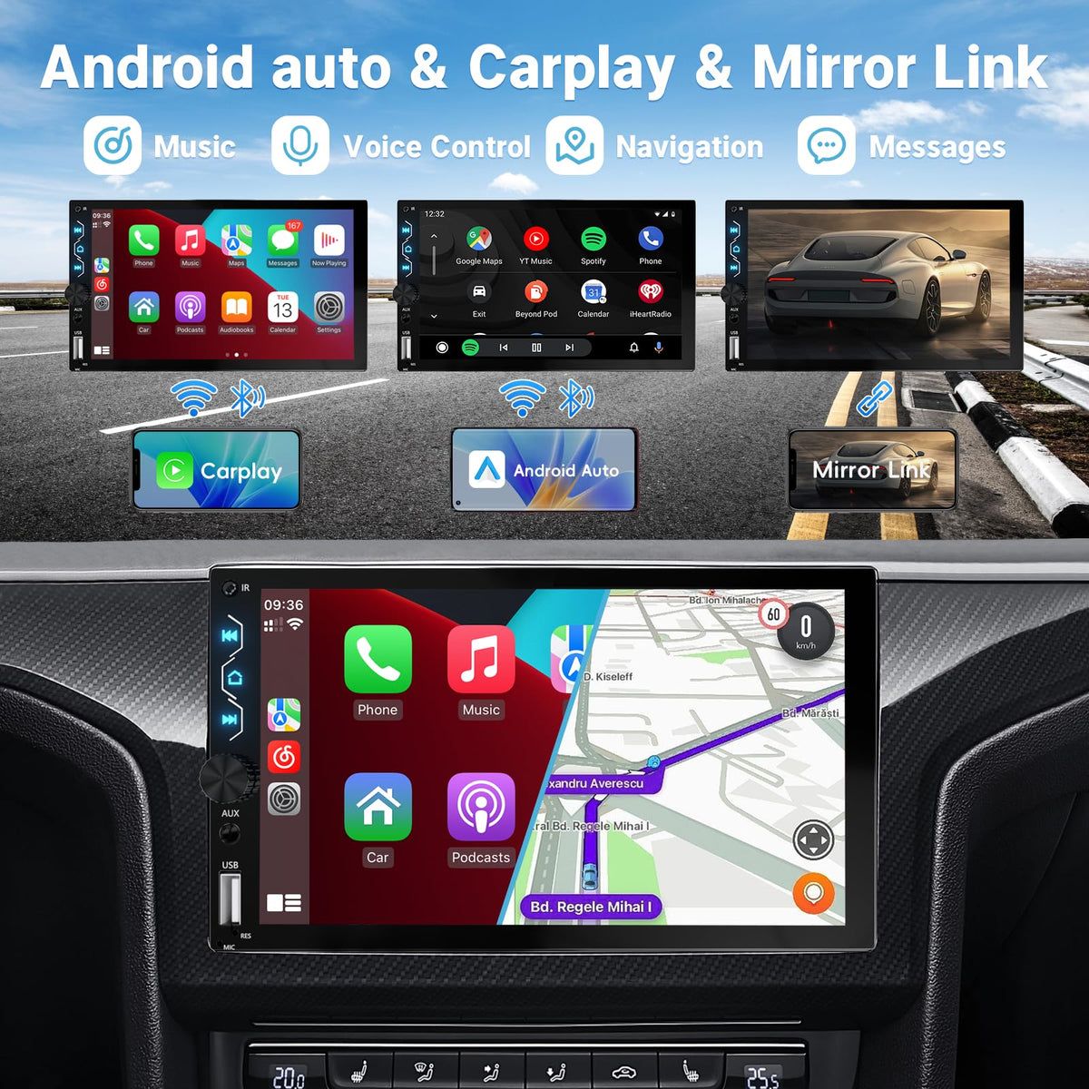 Leadfan wireless CarPlay and Android Auto display enables seamless on-road connectivity