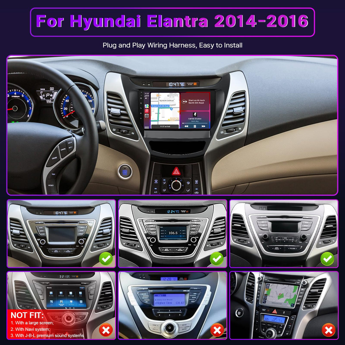 Leadfan wireless CarPlay and Android Auto enable hands-free navigation and media.