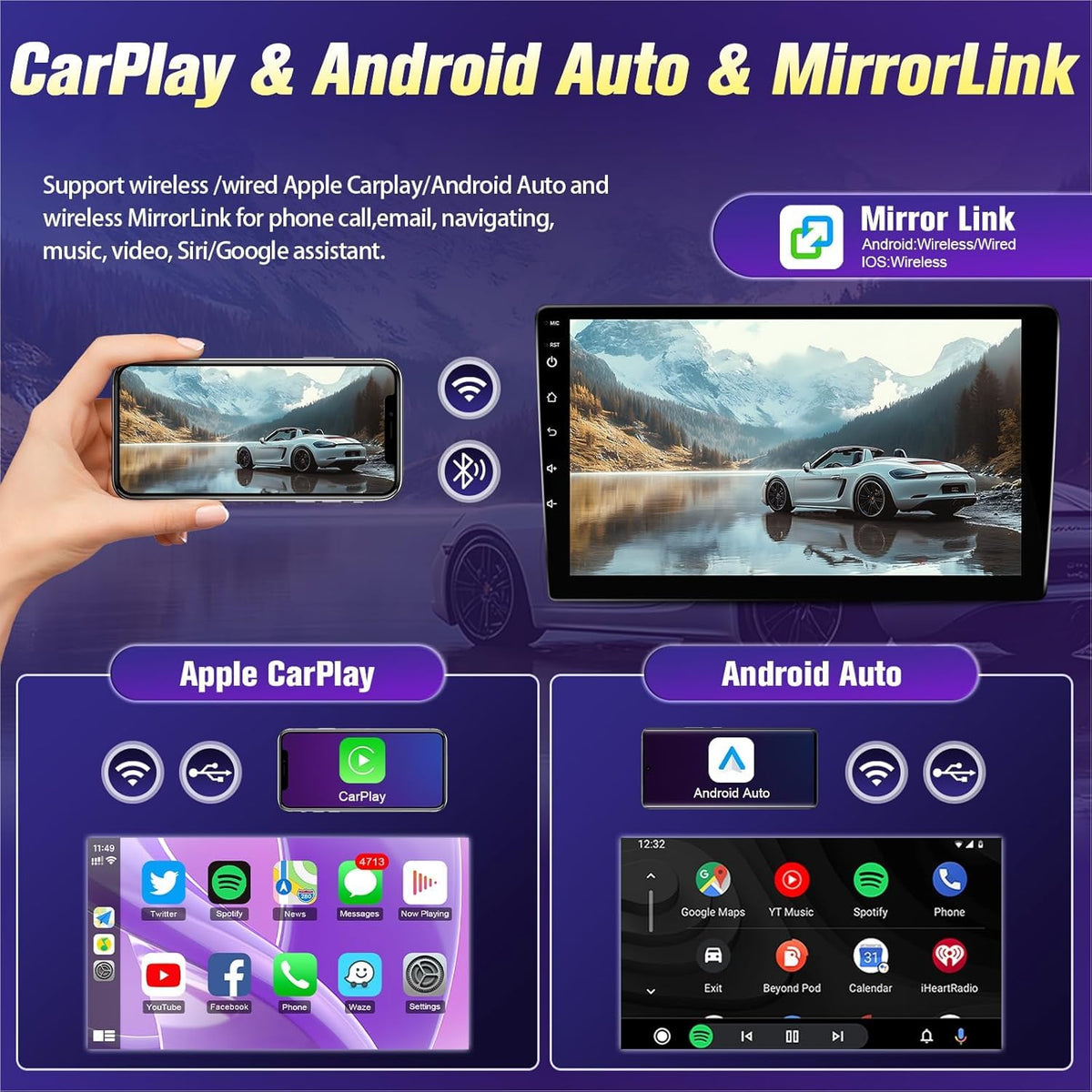 Leadfan wireless CarPlay and Android Auto interface for seamless phone integration